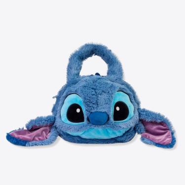 Imagem de Bolsa Infantil Stitch – Disney em Plush Poliéster 37X57 Azul com Bolso Espaçoso e Alça Confortável
