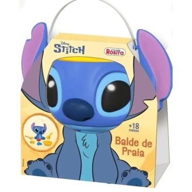 Imagem de Balde de Praia Stitch Rosita 9836 para Cavar Moldar e Criar com Acessórios Ideal para Crianças 18 Meses Azul Outras