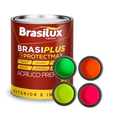 Imagem de Tinta Fluorescente Acrilica Luminosa 900ml Interior/exterior - brasilu