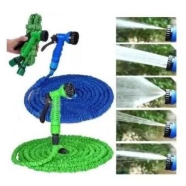 Imagem de Mangueira Magica 15m METROS Flexível Irrigação E 7 Tipos De Jato - PeP