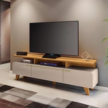 Imagem de Bancada Para Tv Até 70 Polegadas Essenza Hb Móveis 2.0 Off White/cinam