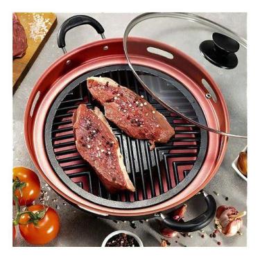 Imagem de Grill Oriental Guassu Churrasqueira Panela Saudável - Preto Cor:Preto,