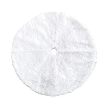 Imagem de Saia De Árvore De Natal Em Pelúcia Falsa De Coelho Branco, Decoração D