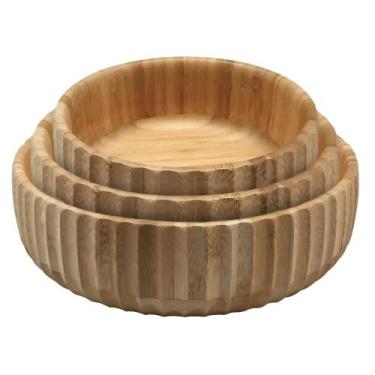 Imagem de Kit Bowls Canelados (3 Peças) Claro - Oikos, Claro
