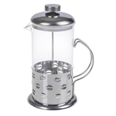Imagem de Cafeteira Francesa Em Inox Luxo Vidro Prensa Luxo 600ml