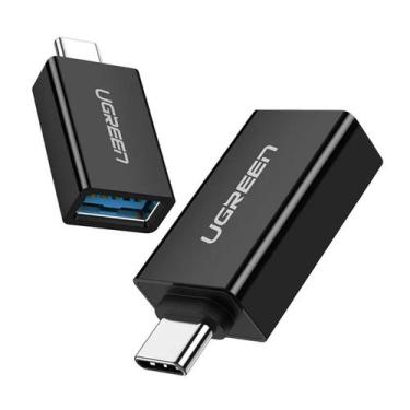 Imagem de Adaptador otg ugreen tipo-c para usb us173 preto - 20808