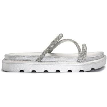 Imagem de Sandalia Tira pronta Strass Cristal/Prata Vizzano, 35