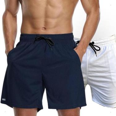 Imagem de Kit 2 Bermuda Masculina Dry Fit Premium Treino Academia Gym - MPR, Azu