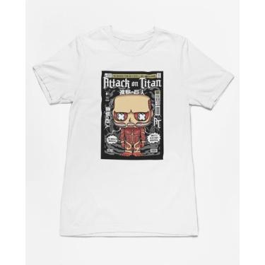 Imagem de Camiseta Poster Pop Style Inspiração ATTACK ON TITAN Estampa DTF 100% 