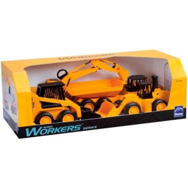 Imagem de Trator Workers Series Roda Livre - Roma - Roma Brinquedos