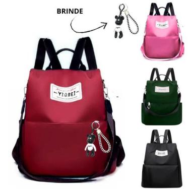 Imagem de Mochila Bolsa Antifurto Impermeável Feminina Com Chaveiro - Mundo Next