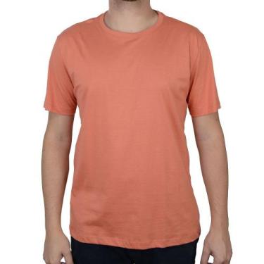 Imagem de Camiseta Masculina Básico.Com Ultraleve Marrom Telha - 10210, G