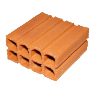 Imagem de Bloco Cerâmico Baianinho 8 Furos 9x19x19cm para Alvenaria Estrutural Safira