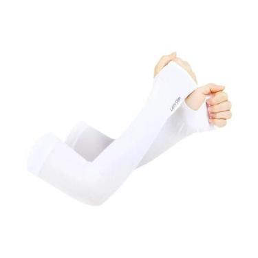 Imagem de Luvas Unissex De Seda Gelada Com Proteção UV Para Braços E Mãos, Sem D