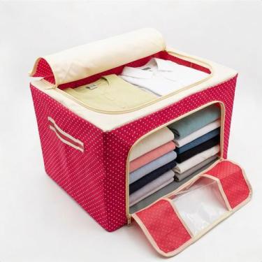 Imagem de Caixa Organizadora Multiuso Dobrável Grande 60L Visor Transparente Arm