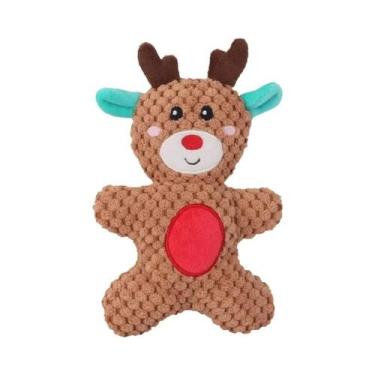 Imagem de Brinquedo De Pelúcia De Natal Para Cães Com Som - Papai Noel, Alce, Ho