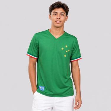 Imagem de Camisa Cruzeiro Retrô Palestra Juvenil Verde - Retromania, 10 ANOS
