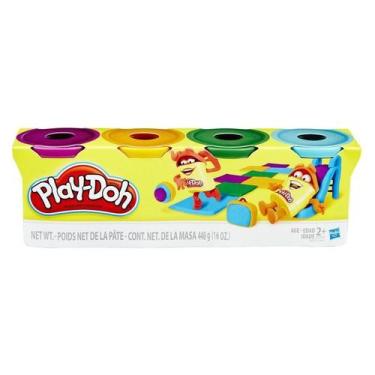 Imagem de Massa de Modelar - Play Doh com 4 Cores - Roxo, Laranja, Verde e Azul 