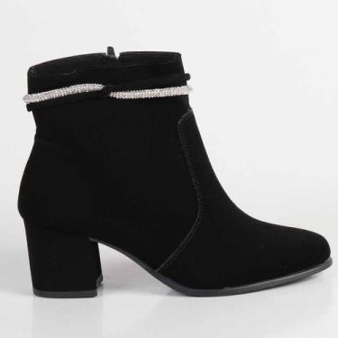 Imagem de Bota Villa Rosa Cano Baixo 250825147 Preto, Preto, Nobuck, 36