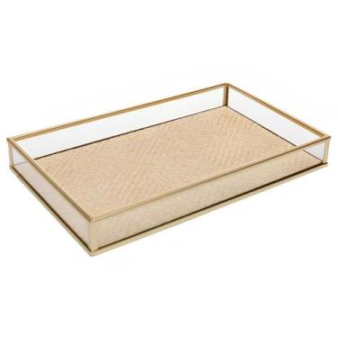 Imagem de Bandeja Decorativa Toscana Dourada Metal - Wolff