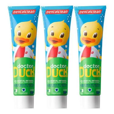 Imagem de Kit 3 Pasta de Dente Infantil Com Flúor 50g Doctor Duck Tutti Frutti C