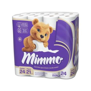 Imagem de Papel Higiênico Folha Dupla Mimmo 24 Rolos 30m
