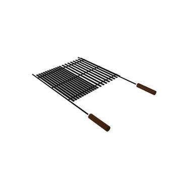 Imagem de Grelha Tramontina Churrasco Black em Aço Carbono Nitrocarbonetado com Cabos de Madeira