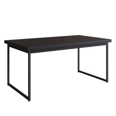 Imagem de Mesa para Cozinha Oxford 160cm x 90cm Preto - Metta Mobili