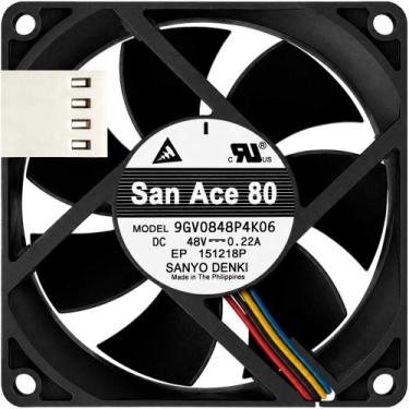 Imagem de Cooler 9GV0848P4K06 48V 0.22A 8025 B3 Garantia 2 Anos - Sanyo Denki, 4