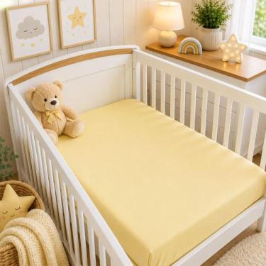 Imagem de Lençol P/ Berço Infantil Padrão Americano Bebê 100% Algodão - - BEBE E