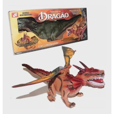 Imagem de Dinossauro Dragão 45 Cm Bate Asas, Anda e Acende Luz.