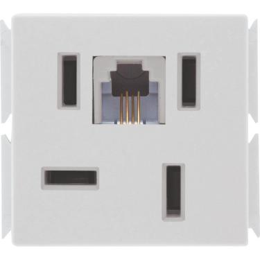 Imagem de Módulo para Tomada de Telefone 4P e RJ11 Tramontina Aria Branco Tramontina