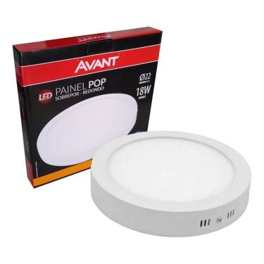Imagem de Plafon Led Redondo Painel Sobrepor Avant 18w
