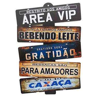 Imagem de Placas de Carros 5 Frases Decorativas Parede - Área Vip - Restrito aos Amigos