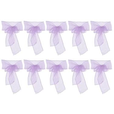 Imagem de faixas de arcos para eventos de recepção de casamento,Decoração de faixa de arco de cadeira, decoração de banquetes, suprimentos de decorações de festa para banquetes(Light purple)