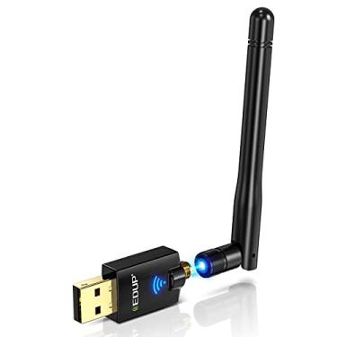Imagem de EDUP Adaptador USB WiFi AC600M para PC, adaptadores de rede USB sem fio Dual Band 2.4G/5.8Ghz Wi-Fi Dongle Antena para Laptop Desktop Compatível com Windows 10/11/8.1/8/7/XP/Vista/Mac OS X