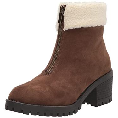 Imagem de Bella Vita Bota feminina Cable Lug Ankle, Marrom-escuro super camurça/lã, 10 X-Wide