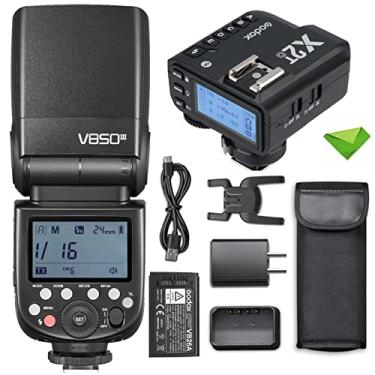 Imagem de Godox V850III Flash com Godox X2T-O Flash Trigger 7.2V/2600mAh HSS 1/8000 2.4G 1.5s Tempo de Reciclagem 450 Full Power Pops Flash Câmera Flash Speedlight para Câmeras DSLR com Hot Shoes Padrão