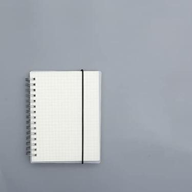 Imagem de A5/80 folhas Caderno de bobina transparente Desenho de estudante B5/160 página Livro de linha horizontal Reunião de negócios Papelaria escolar, Grade A6, 2 peças