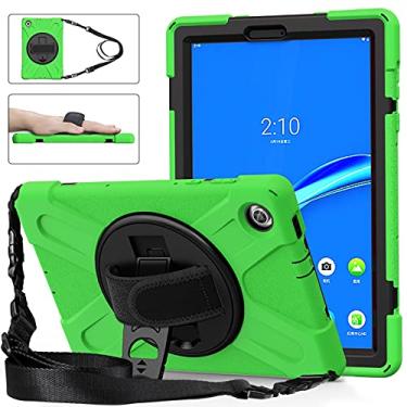Imagem de For Lenovo Tab M10 Plus TB-X606F Shockproof Colorful Silicone + PC Protective Case with Holder & Hand Strap & Shoulder Strap