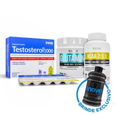 Imagem de Bcaa + Glutamina 150G + Testosterol 30 Comp + Galão - Inove Nutrition