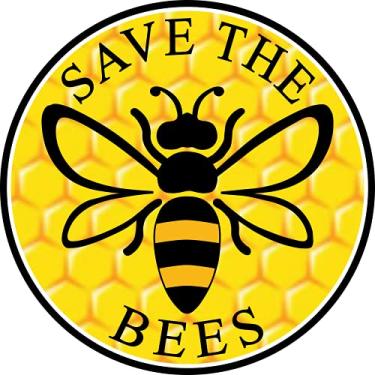 Imagem de Adesivo para para-choque Save The Bees Honeycomb Pride - Adesivo de vinil premium de abelha mel 7,6 x 7,6 cm | Para carros automóveis janelas garrafas espelho exterior rainha abelha placa circular + Better Than Magnets Sticks Anywhere