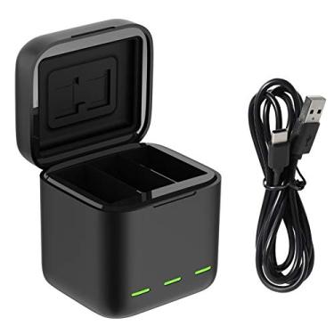 Imagem de Qudai GP-BCG-901 Carregador Rápido de Bateria USB de 3 Canais Armazenamento de Baterias Estojo de Transporte com Substituição do Cabo de Carregamento USB Tipo C para Hero 9 10 Bateria Origin BD