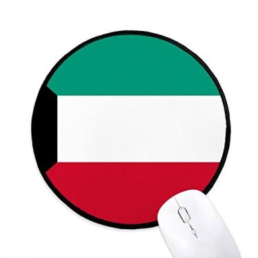 Imagem de Tapete redondo para computador com a bandeira nacional do Kuwait para área de trabalho