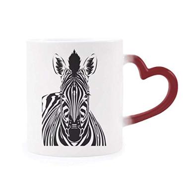 Imagem de Single Simple Pinto Caneca de Morfar Animal Sensível ao Calor Copo de Coração Vermelho