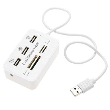 Imagem de hicollie Hub USB 2.0 divisor USB de alta velocidade combo multi-porta USB tipo C leitor de cartão SD/TF USB 2.0 acessórios para laptop