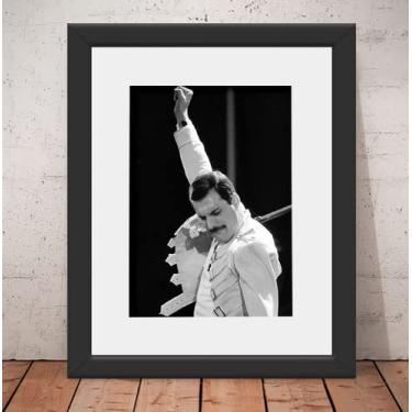 Imagem de Quadro Queen Freddie Mercury 56x46cm Vidro + Paspatur U1445