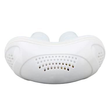 Imagem de Dispositivos Anti-Ronco, Dispositivos Elétricos para Prevenir o Ronco, Respiração Fácil, Melhorar a Qualidade do Sono, Ferramenta para Solução de Problemas de Ronco (Branco)