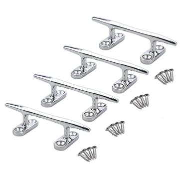Imagem de Base aberta de aço inoxidável Thorn Dock Cleat Marine, 4-in，4pcs, 4-in,4-pack