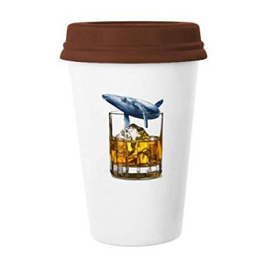 Imagem de Caneca de cerveja Iceberg Whale Art Deco presente Caneca moderna café bebendo vidro cerâmica copo tampa